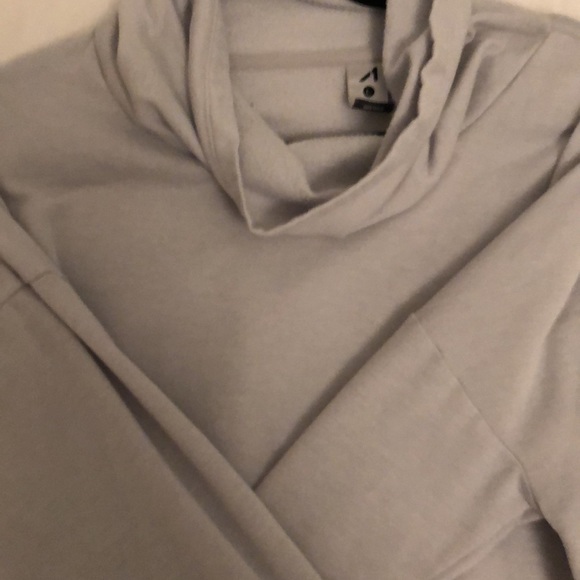 Cute turtleneck gray fuzzy sweater! - Picture 2 of 2